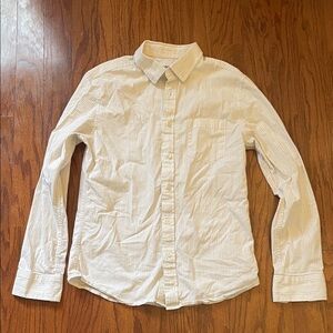 Goodfellow & Co Men's Beige Striped Button Down Shirt